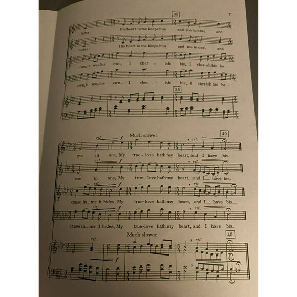 2 copies of Jean Berger "Six Madrigals 1. My True-Love Hath My Heart" SATB A Cap - Picture 4 of 5